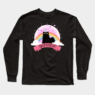 Grumpycorn Grumpy Unicorn Cat Long Sleeve T-Shirt